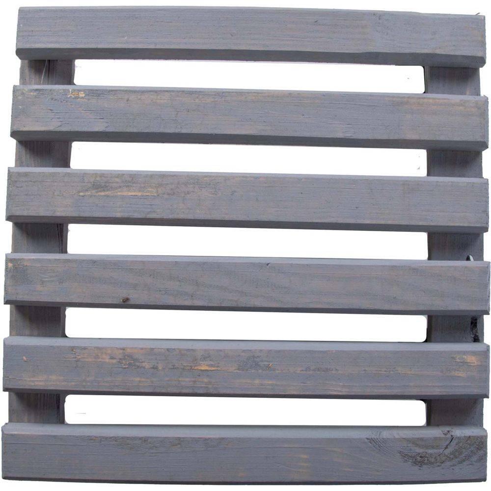 Esschert Design - Support à roulettes en bois pour plantes d'intérieur Carré - Gris Esschert's Garden - Imagen 4