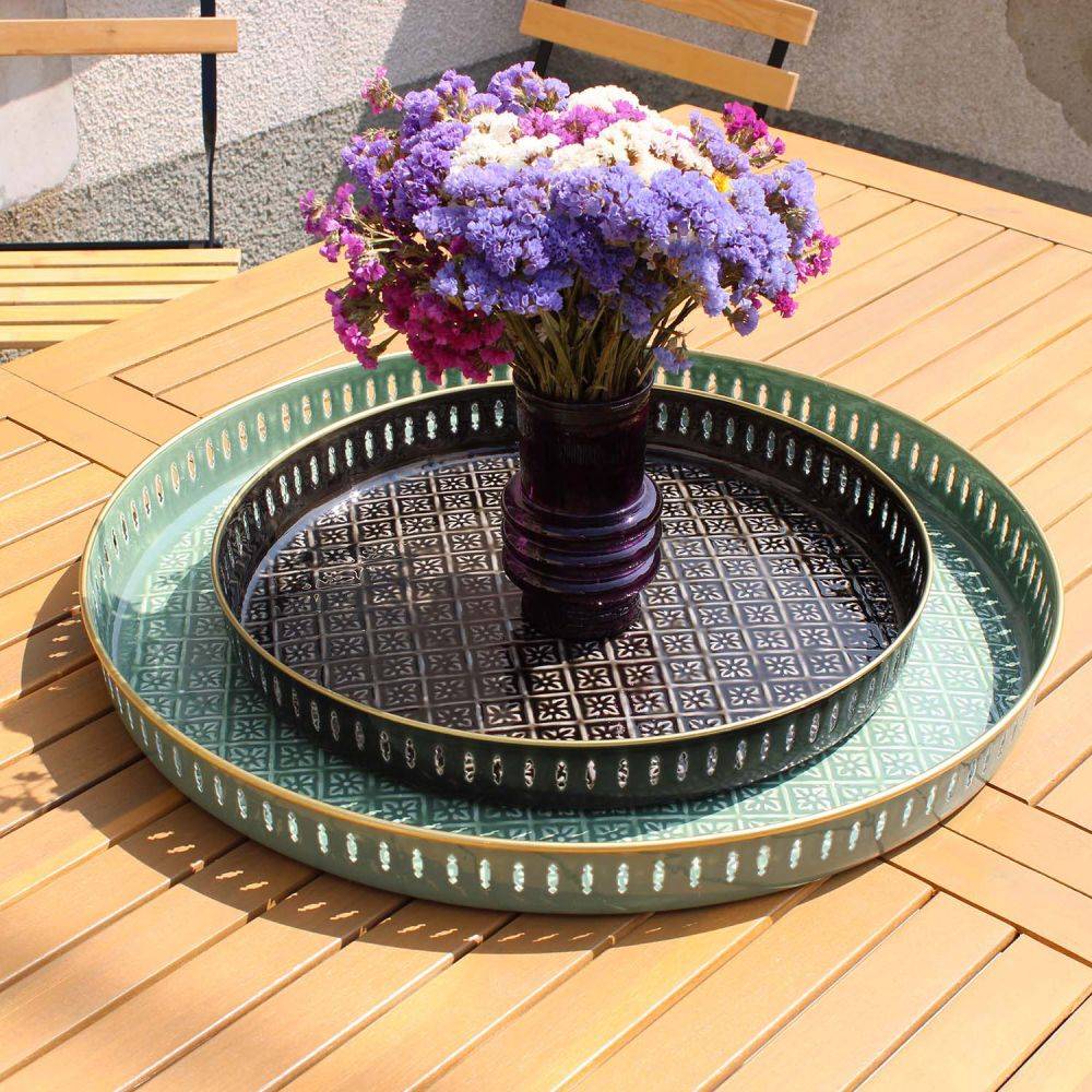 Bazardeluxe - Plateau en métal Jali 45 cm - Imagen 2