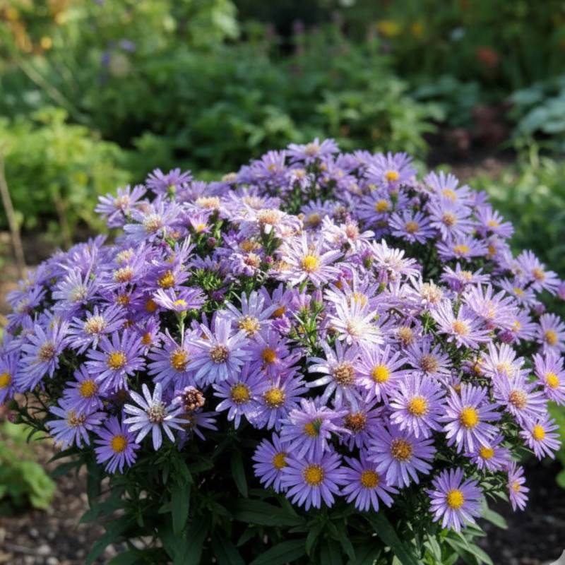 Aster d'automne Fidelio, Aster dumosus à fleurs Bleue/ - feuillage Caduc - Godet - 5/20 cm - Imagen 2