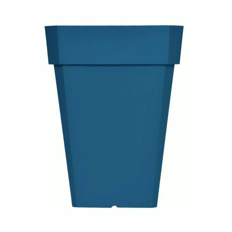 Riss - Bac A Fleurs Carré Riviera Soleilla - Plastique - Hauteur 53 Cm - Bleu