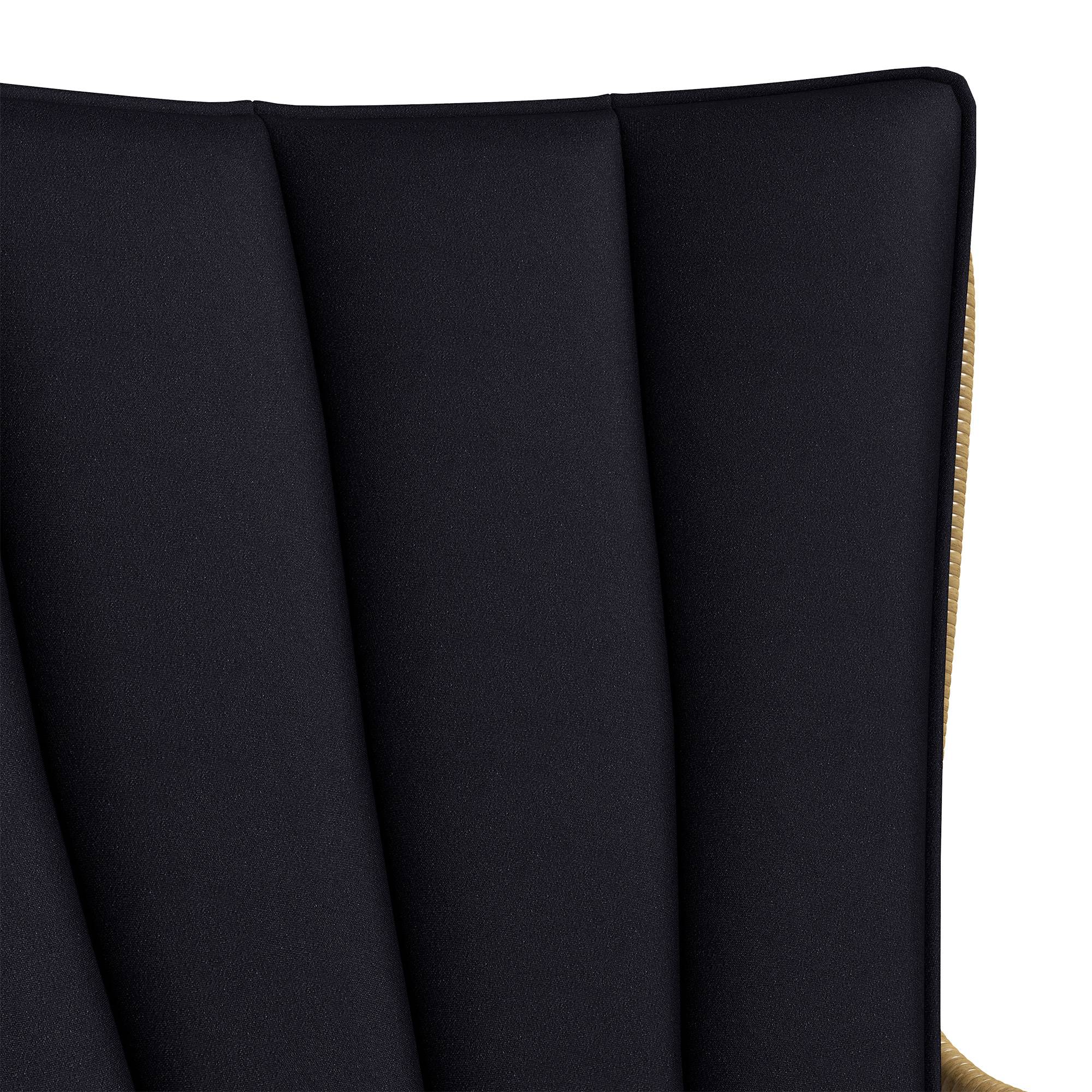 Ensemble bistro balcon : style bohème, résistant aux intempéries, 76x66x96 cm, noir - Image 8