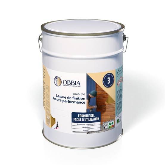 Lasure de fintion satinée thixotropée ObbiaTix Gel OBBIA - int-ext - bidon 2.5L - OBBIATIX 2.5L - Image 1