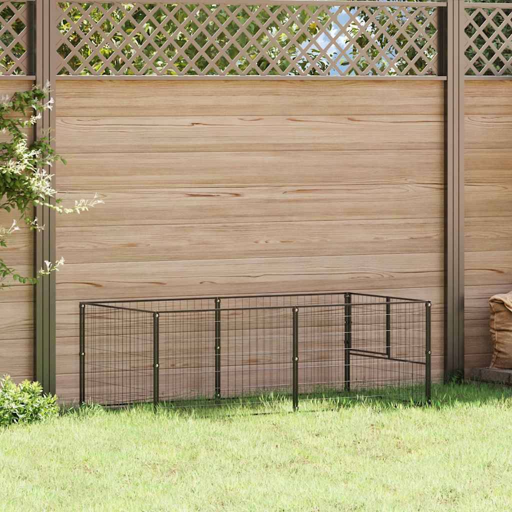 Vidaxl - Chenil Noir 200x100x70 cm Acier vidaXL 150790 - Imagen 1