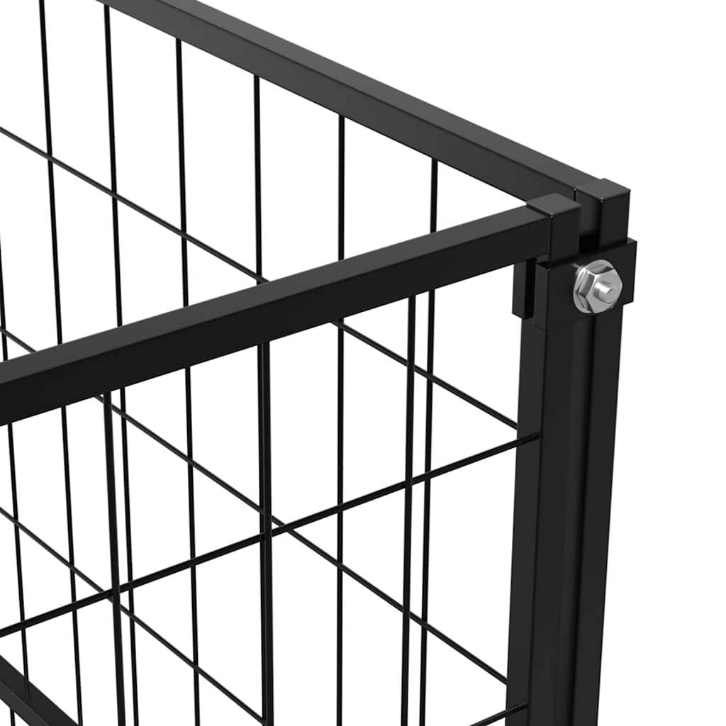 Vidaxl - Chenil Noir 200x100x70 cm Acier vidaXL 150790 - Imagen 4