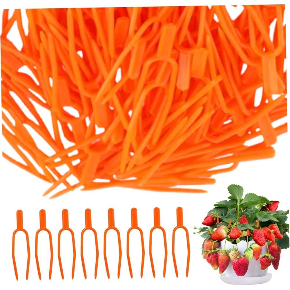 Fixation plantes-Clips de fixation pour plantes 100 pièces - Support réutilisable pour fraises et melons - Résistants aux UV - Living123 - Image 1