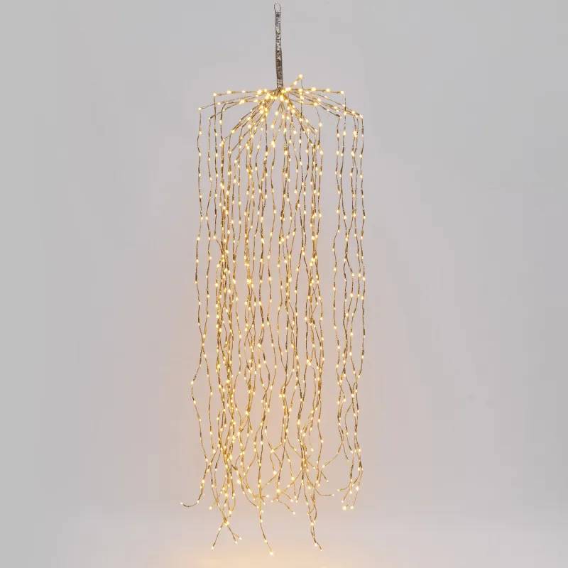 Lotti - Branche lumineuse H200cm 736 LED blanc chaud fixe champagne IP44 Lotti - Image 1