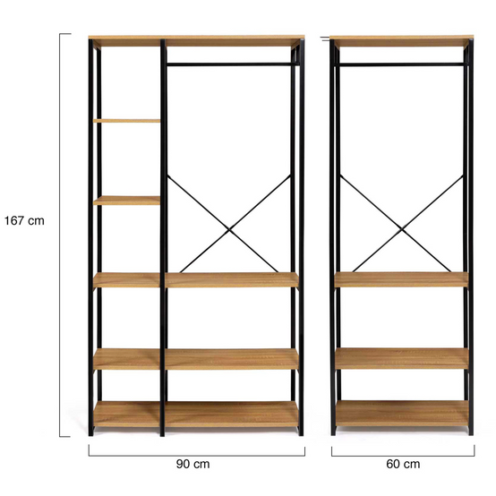 Dressing modulable XXL L. 150 cm DETROIT design industriel - Image 5