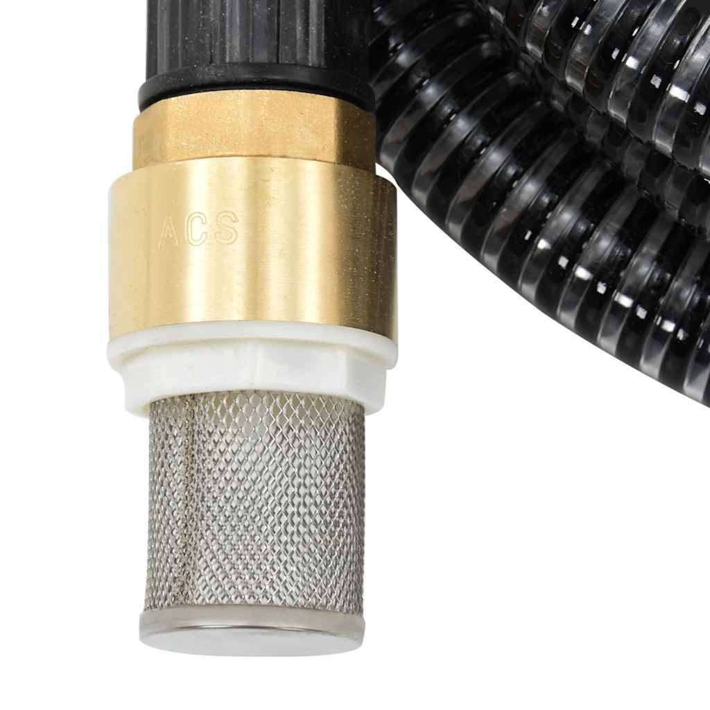 Vidaxl - Tuyau d'aspiration avec raccords en laiton noir 1,1" 3 m PVC vidaXL 151054 - Image 4