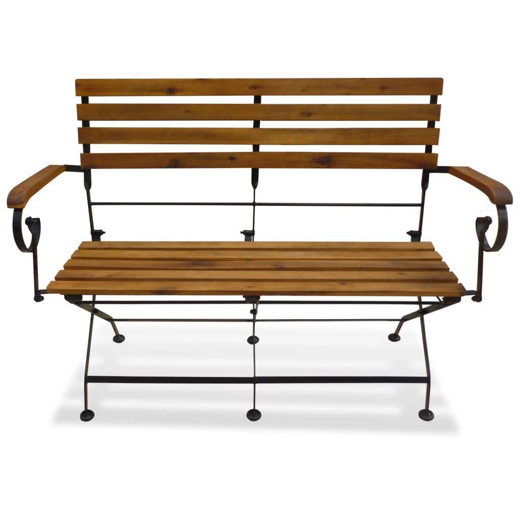 Banc pliable de jardin | Banquette De Jardin | Banc Extérieur 112 cm Bois d'acacia solide Maison Chic - Image 1
