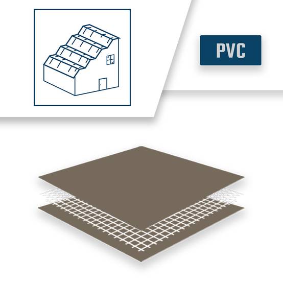 Bâche Toiture 3x5 m LP640TO Taupe - Garantie 8 ans - Bâche d'étanchéité en PVC pour Couvreur et Charpentier TECPLAST - Imagen 5