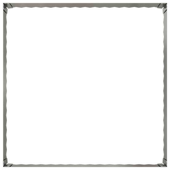 Bordure de jardin acier pour plates-bandes délimitation espaces 100x100x35cm argenté - ComfortXL Outdoor Living - Image 4