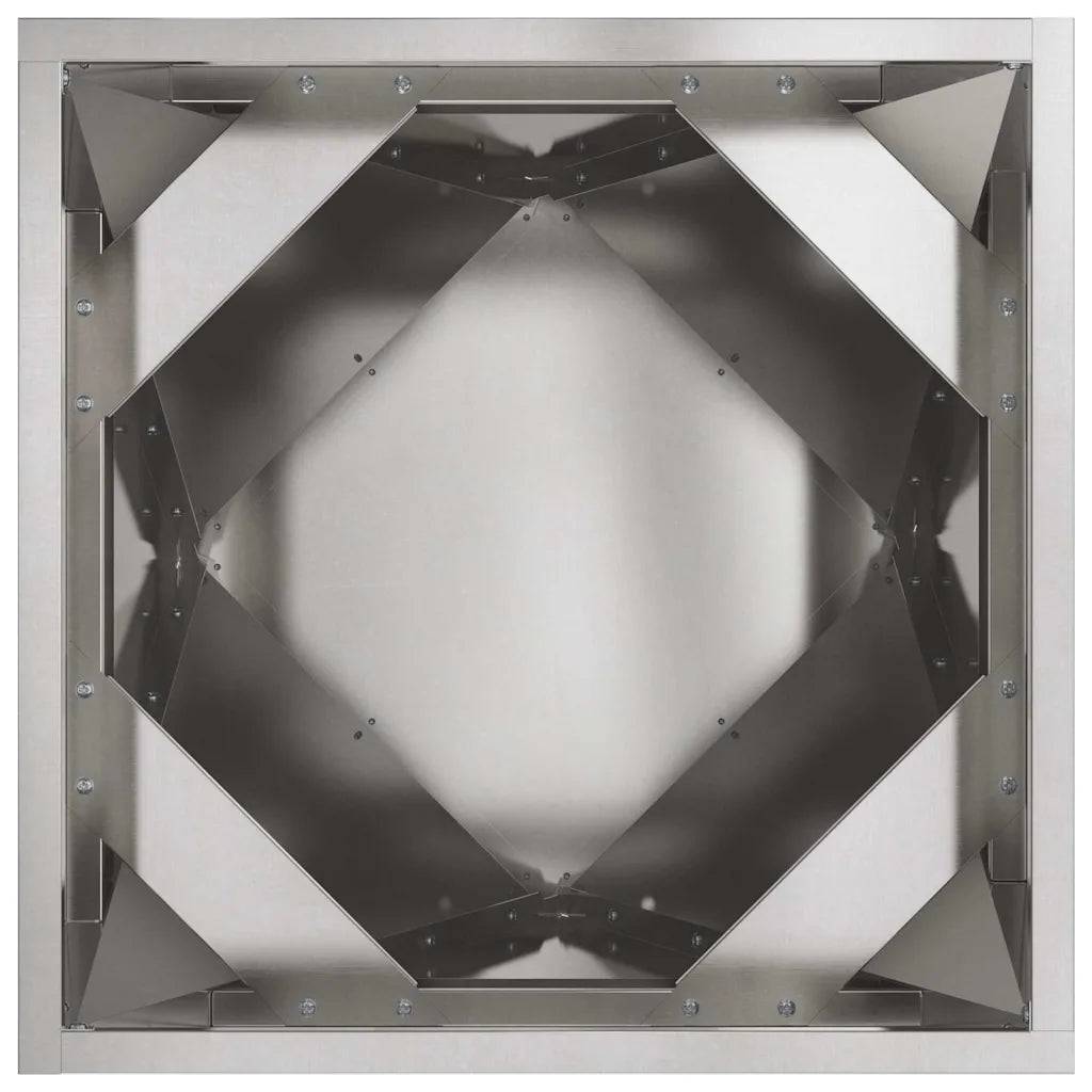 Helloshop26 - Lot de 2 jardinières modernes pour extérieur 30 x 30 x 30 cm avec design épuré en acier inoxydable argent - Image 4