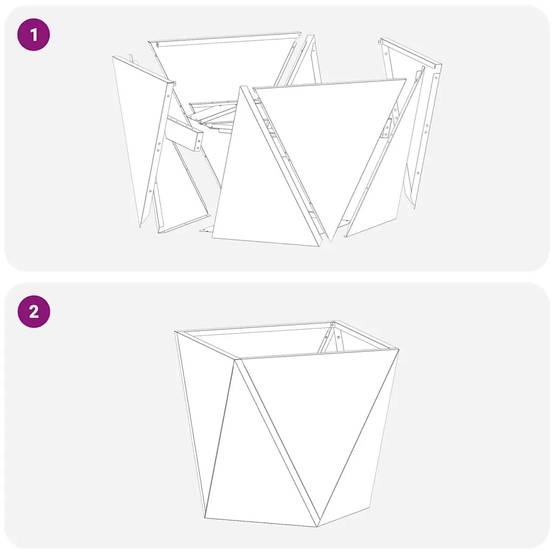Helloshop26 - Lot de 2 jardinières modernes pour extérieur 30 x 30 x 30 cm avec design épuré en acier inoxydable argent - Image 6