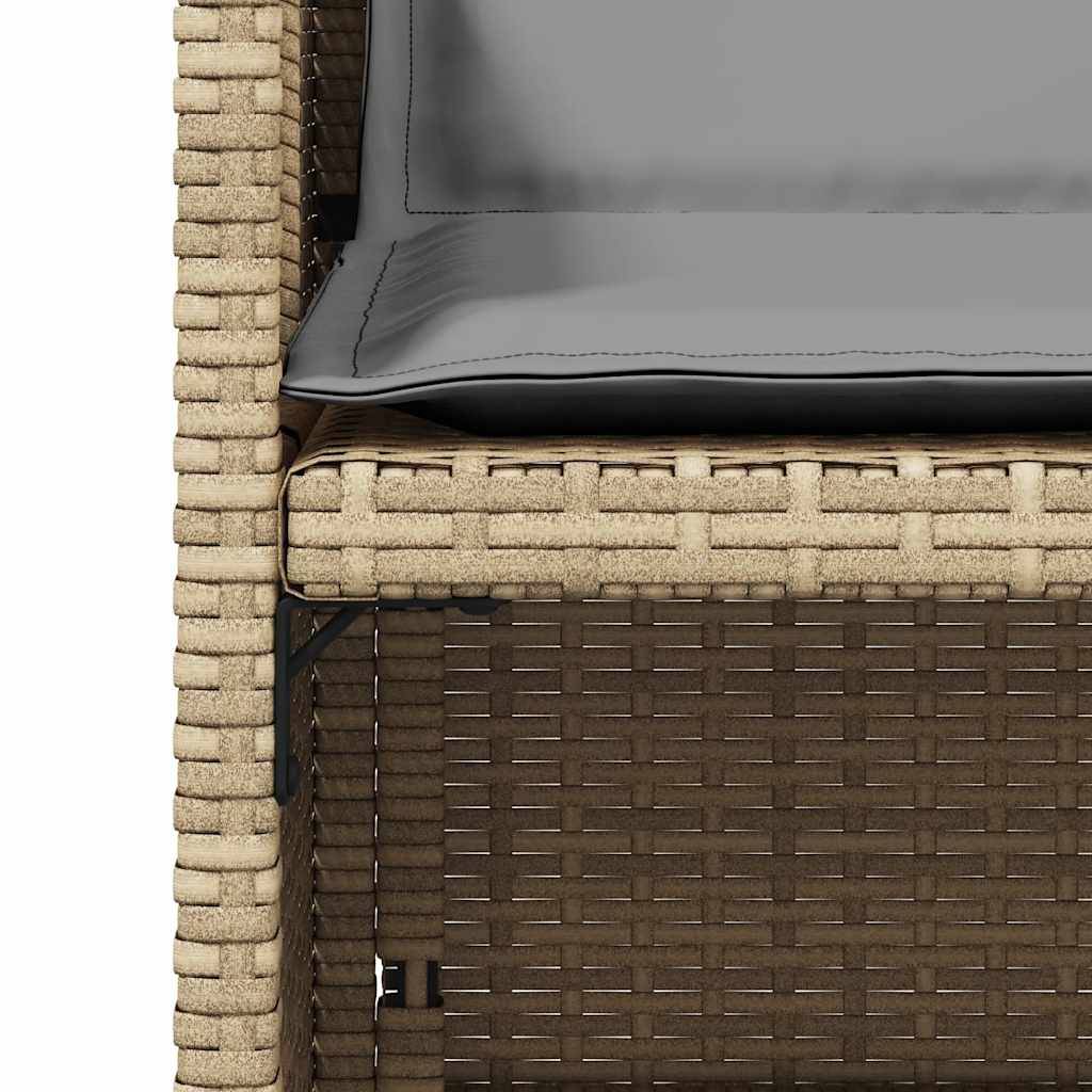 Chaises de jardin avec coussins mélange beige 50,5 x 54 x 79 cm poly rotin - PANGIVO - Image 9