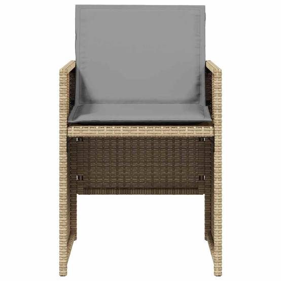 Chaises de jardin avec coussins mélange beige 50,5 x 54 x 79 cm poly rotin - PANGIVO - Image 5