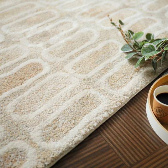 Decoweb - Tapis de salon ou chambre - Identité - Beige et écru - 160 x 230 cm - Decoweb - Image 6