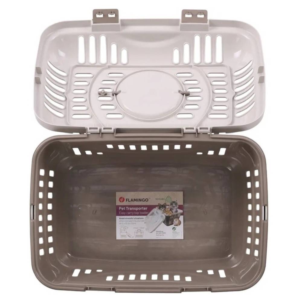 Cage de transport Darva taupe 48.5 x 33.5 x 33 cm animaux max 8 kg - Imagen 4