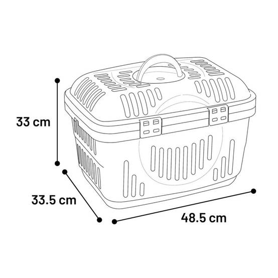 Flamingo - Cage de transport Darva taupe 48.5 x 33.5 x 33 cm animaux max 8 kg - Image 3