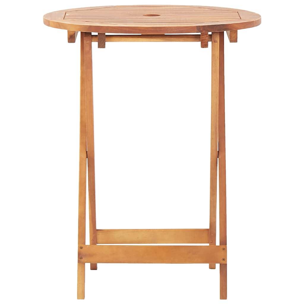 PANGIVO - Table pliable de jardin Bois d'acacia massif Naturel 60 x 75 cm - PANGIVO - Image 5