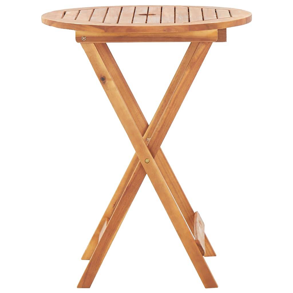 PANGIVO - Table pliable de jardin Bois d'acacia massif Naturel 60 x 75 cm - PANGIVO - Image 4