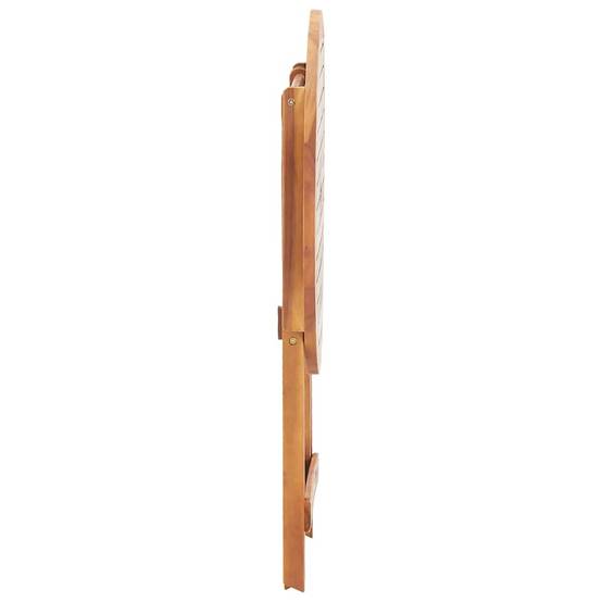 PANGIVO - Table pliable de jardin Bois d'acacia massif Naturel 60 x 75 cm - PANGIVO - Image 7