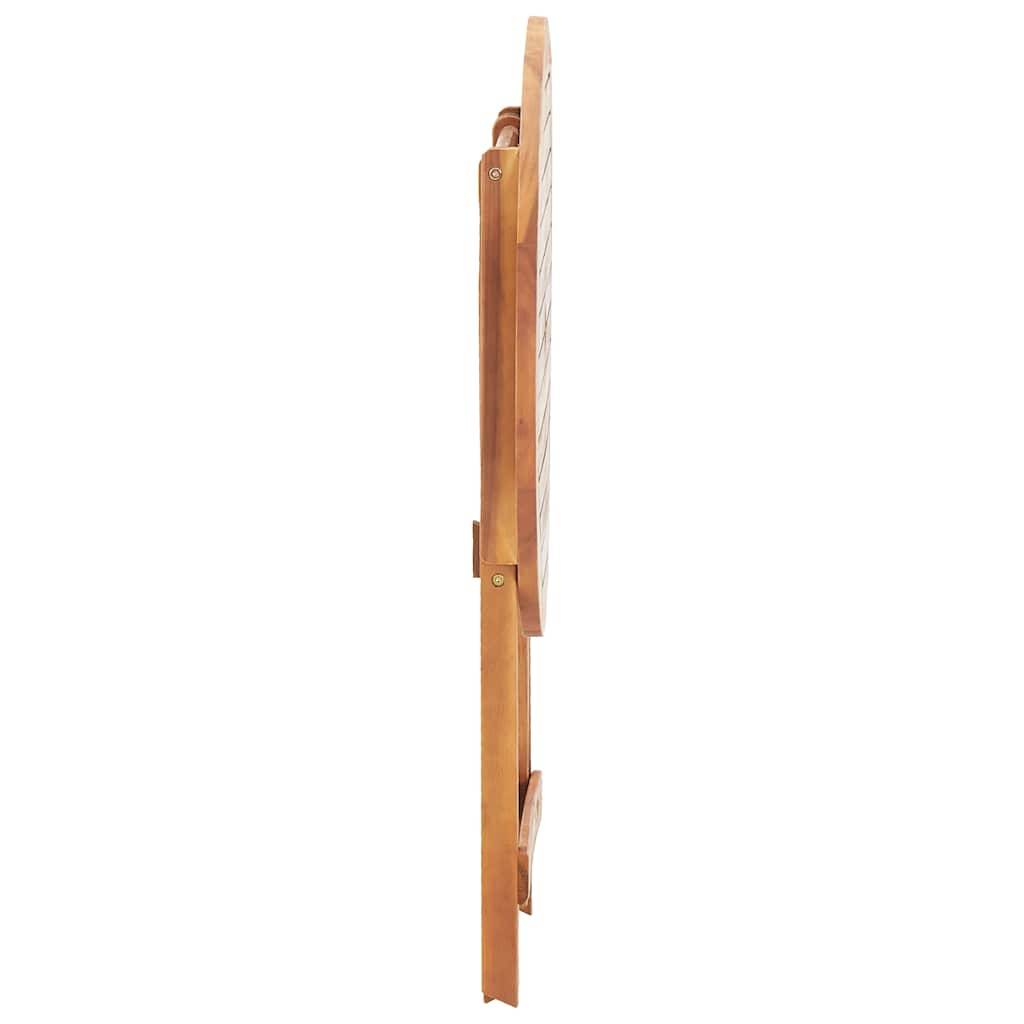 PANGIVO - Table pliable de jardin Bois d'acacia massif Naturel 60 x 75 cm - PANGIVO - Image 7
