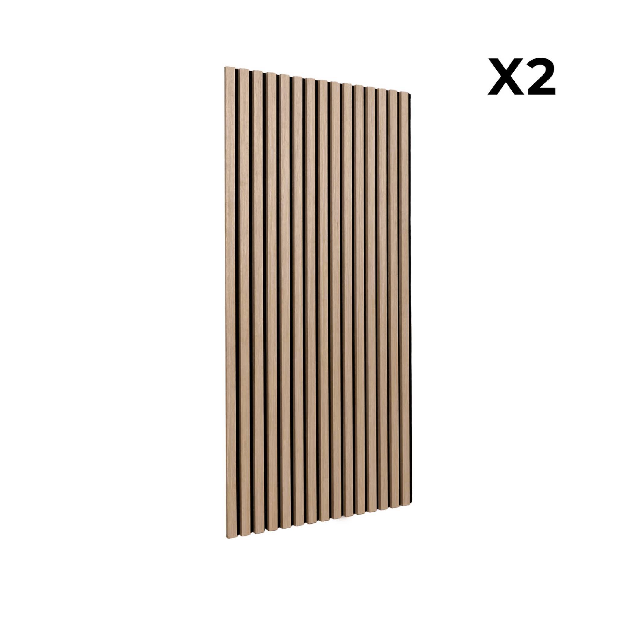 Set de 2 panneaux muraux acoustiques décoratifs en feutrine et MDF chêne 60x120cm - Kyoto | sweeek - Image 5