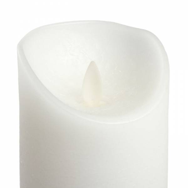 Lotti - Bougie LED à piles cire véritable Blanche Flamme vacillante H10cm Timer Blanc chaud Lotti - Imagen 8