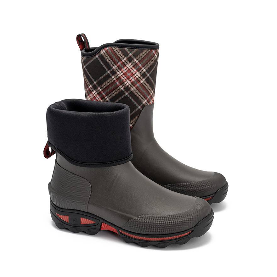 Rouchette - Demi botte CLEAN GARDEN PLAID Rouge - Image 4
