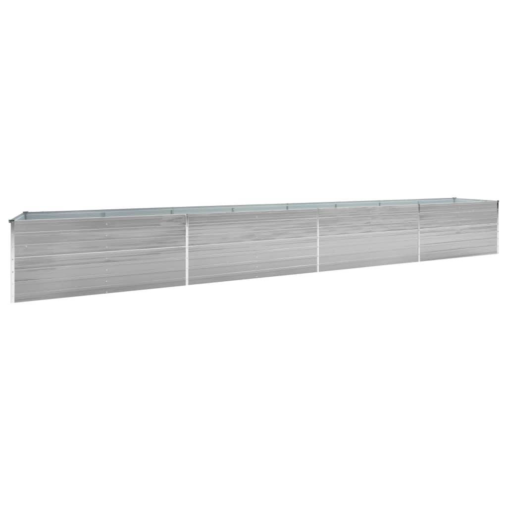Helloshop26 - Jardinière lit surélevé plantes fleurs jardin acier galvanisé 600 x 80 x 77 cm gris - Imagen 1