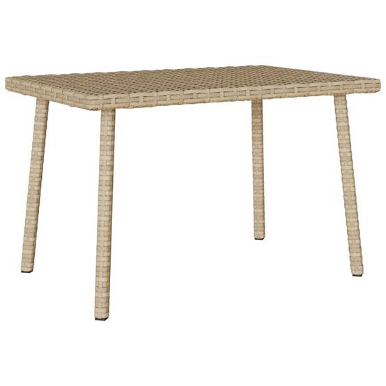 PANGIVO - Table basse de jardin rectangulaire beige résine tressée 60 x 40 x 37 cm - PANGIVO - Image 2