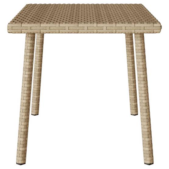 PANGIVO - Table basse de jardin rectangulaire beige résine tressée 60 x 40 x 37 cm - PANGIVO - Image 5