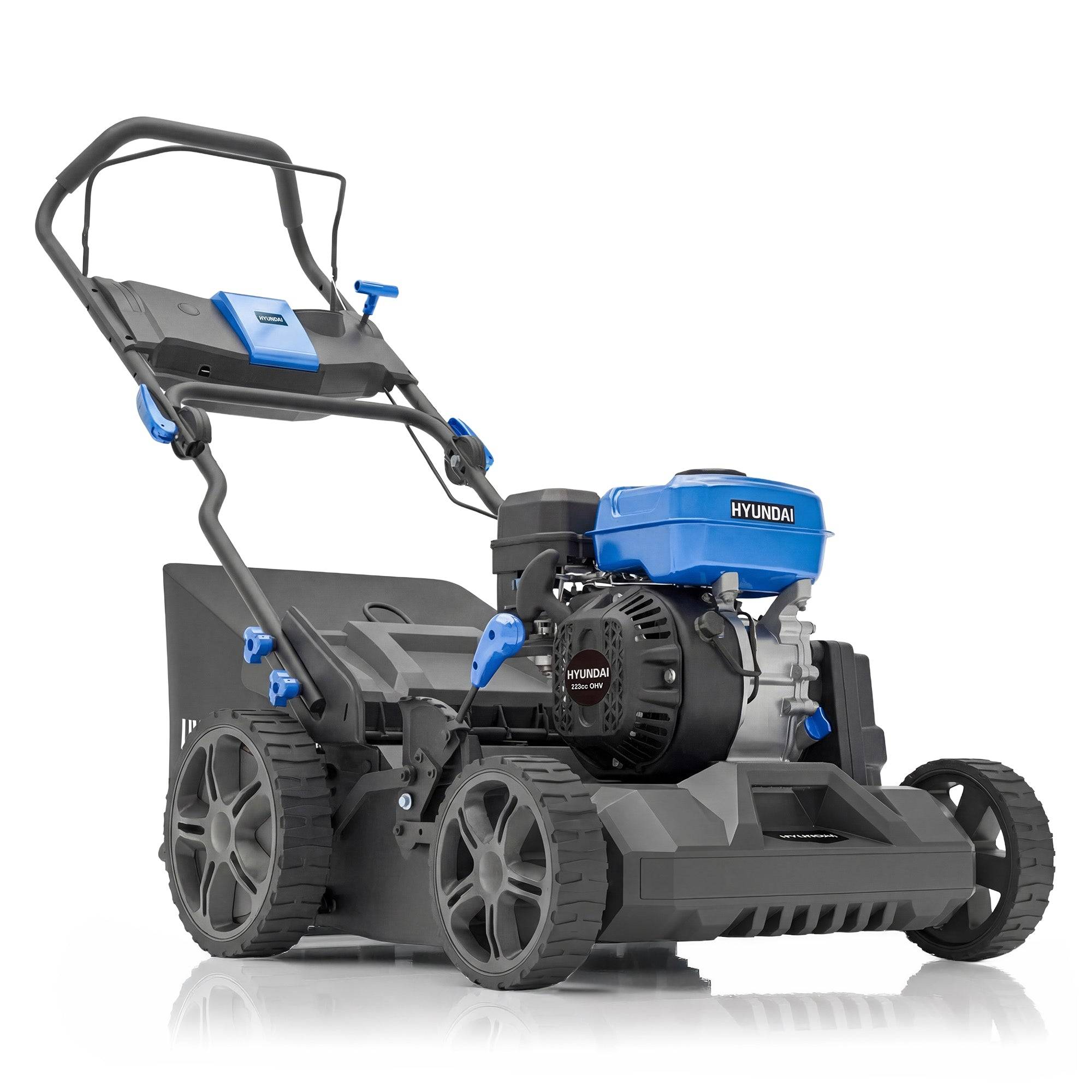 Scarificateur Aérateur Thermique 44 cm 223 cm3 7,5 CV - 6 Hauteurs, Bac 45 L HYSC225X Hyundai