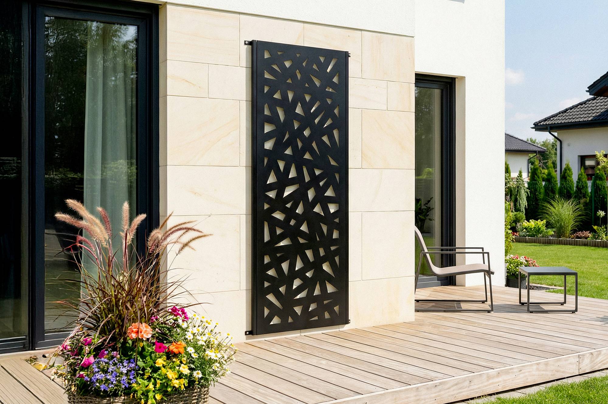 CASANOOV - Casanoov Lot de 3 panneaux décoratifs RUIVO noir H.160 cm motif intégral - Image 7
