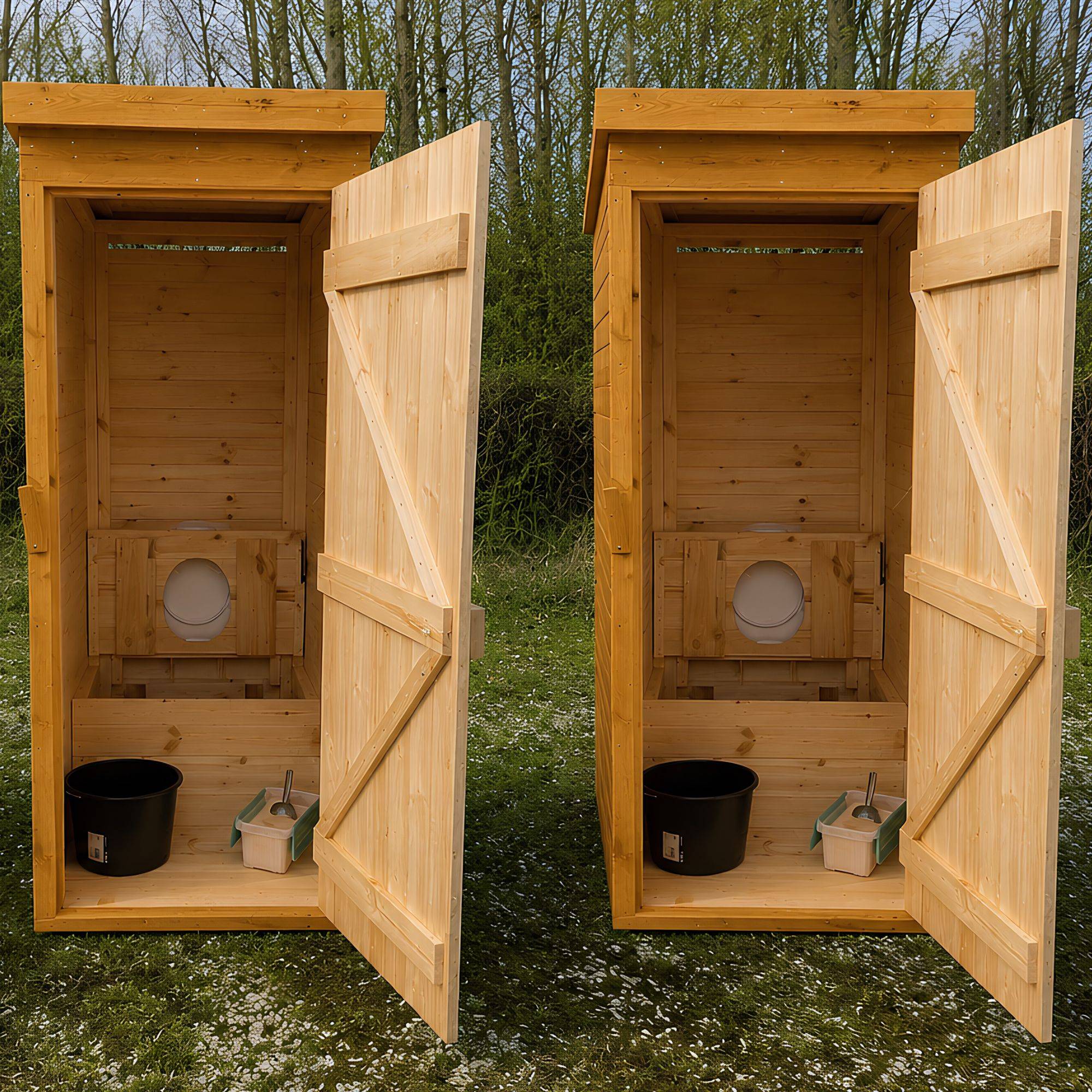 Toilette sèche d'extérieur Suzanne Lasure Chêne Clair - Image 4