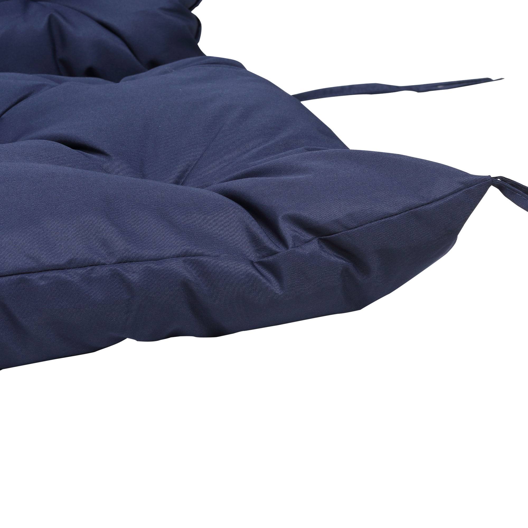 PANGIVO - Coussin de banc 3 places en polyester bleu, 150 x 98 x 8 cm - PANGIVO - Image 8