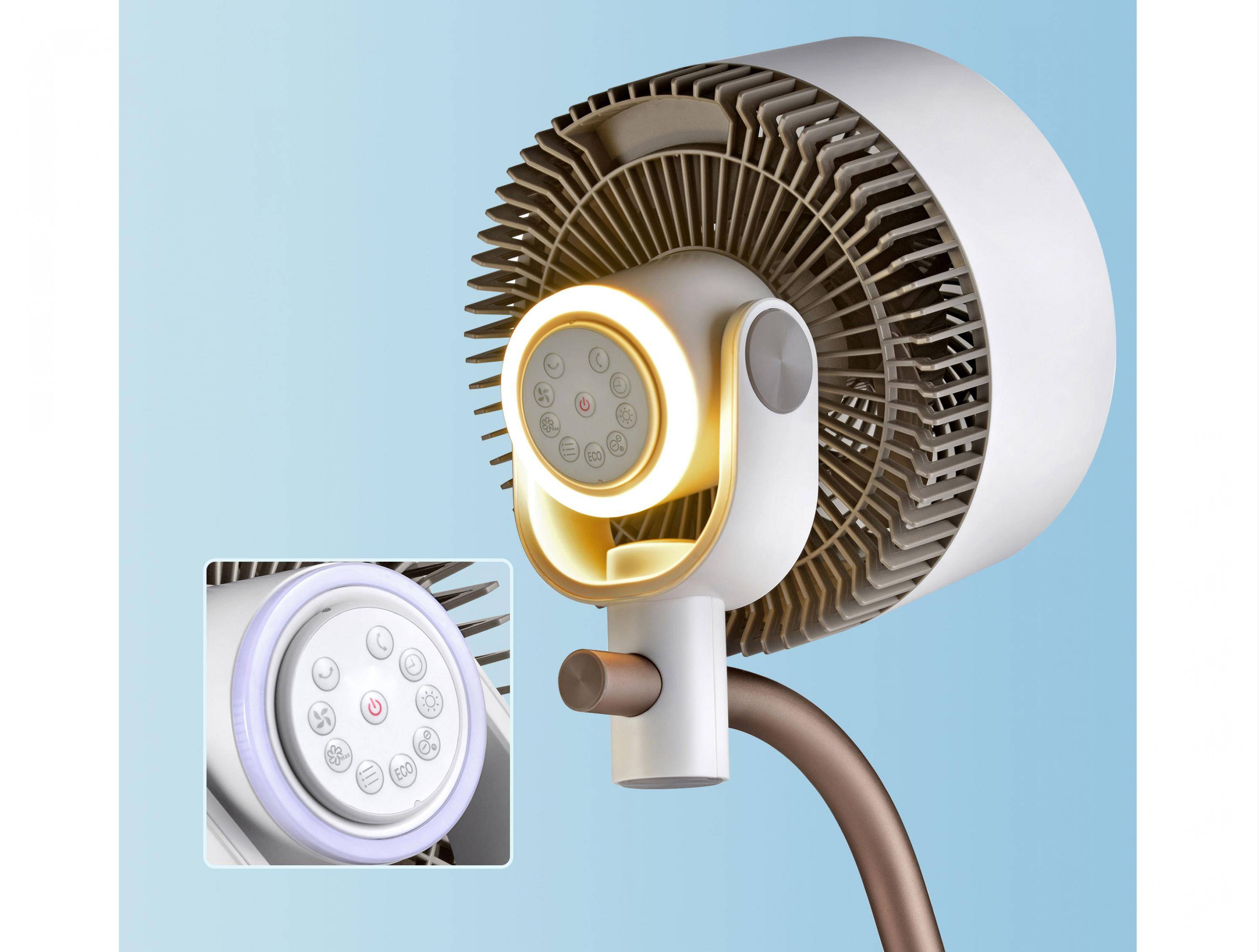 Ventilateur de sol DC avec lumière ambiante - Purline - Image 5