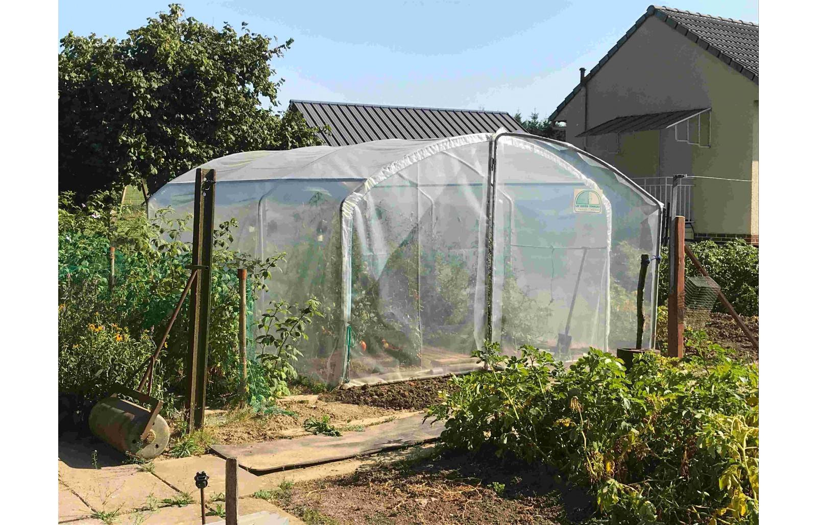 Serre tunnel de jardin - 31,5m² -  3 x 10,5 m - pieds droits - haute résistance à petit prix - LES SERRES TONNEAU - Image 9