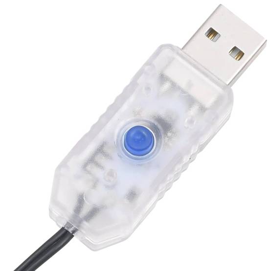 Guirlande Lumineuse PVC 400 LED 8 Effets pour Fêtes Jardin 40m Bleu – ComfortXL Outdoor Living - Image 7