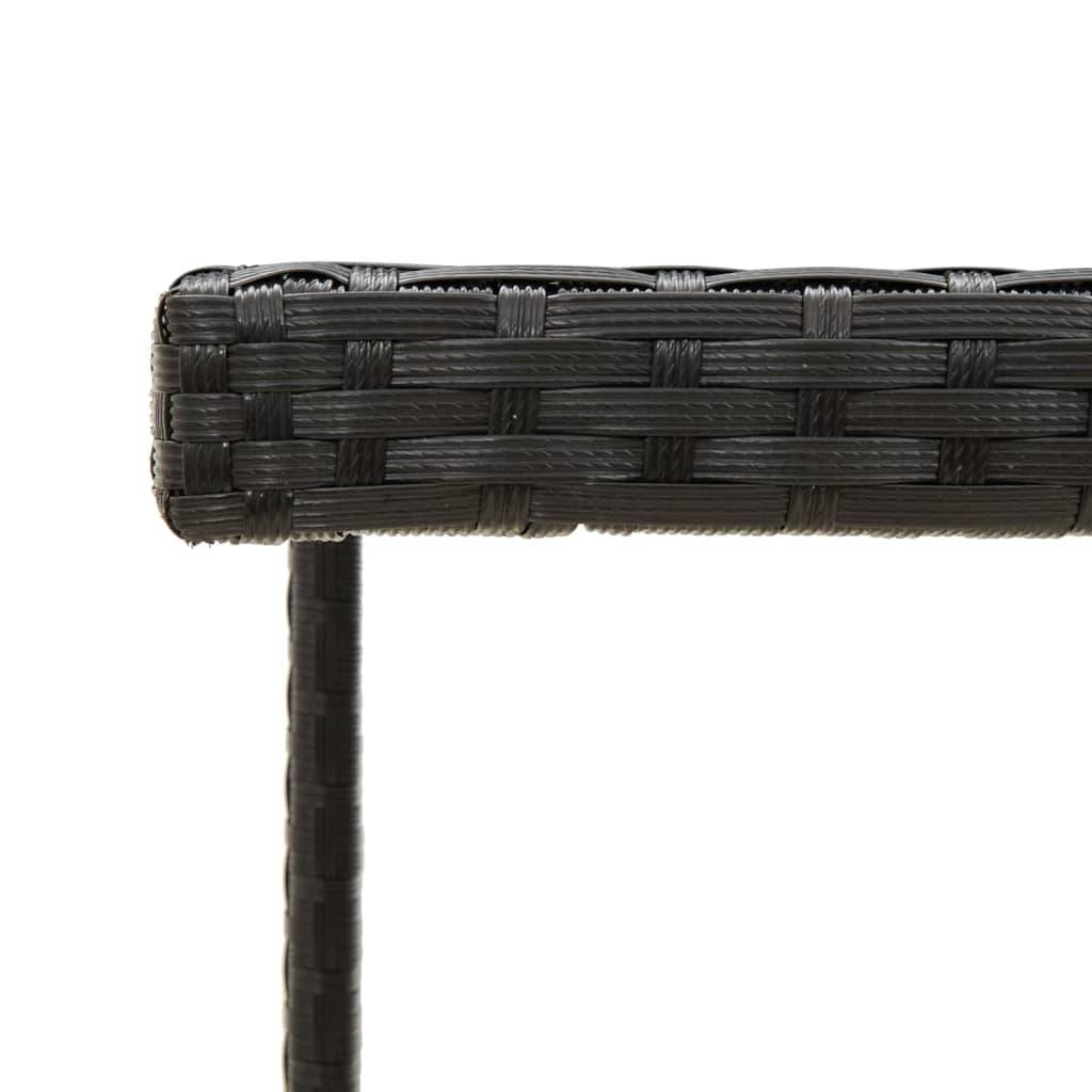 PANGIVO - Table de jardin résine tressée verre noir 109 x 107 x 74 cm - PANGIVO - Image 4
