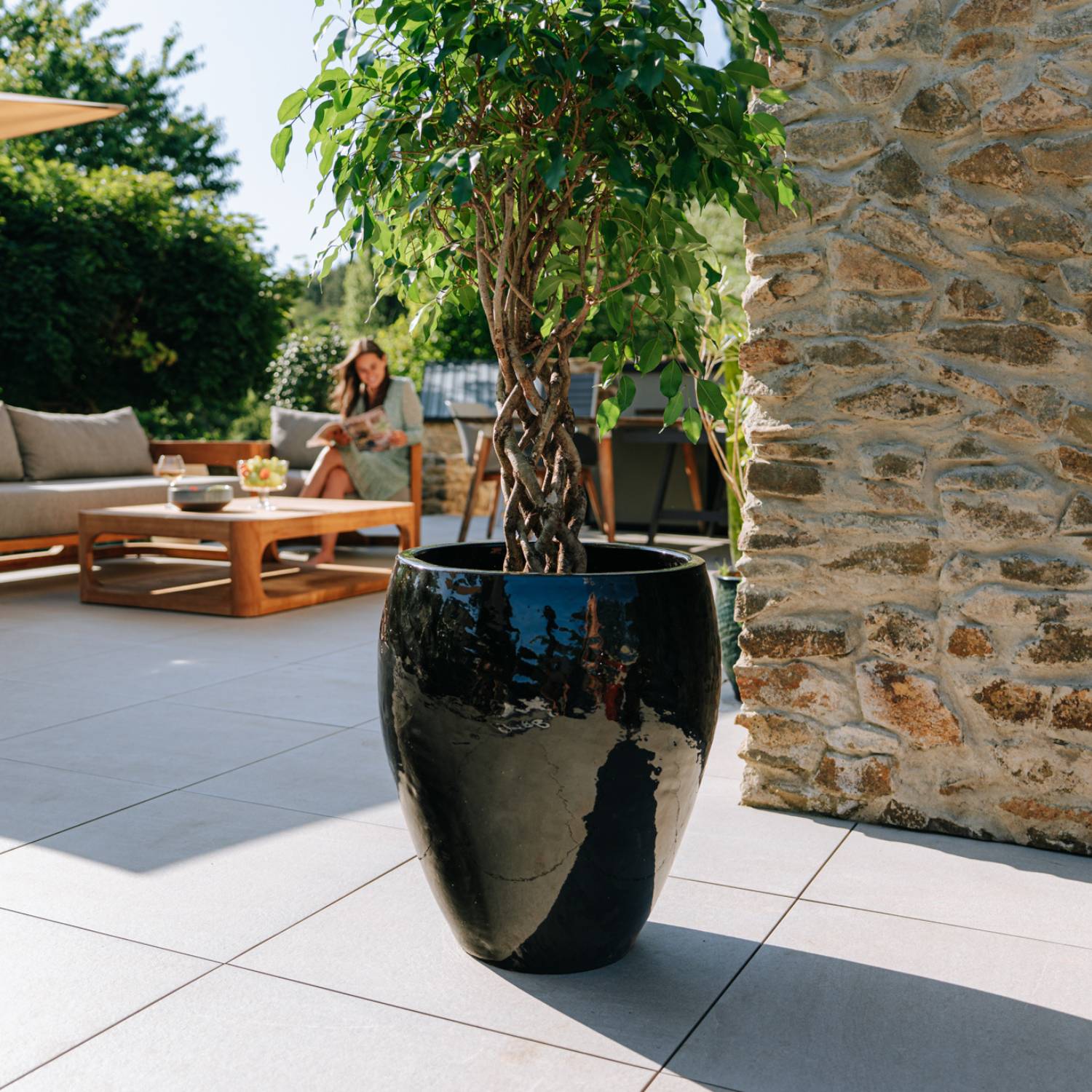 Pot POSEIDON2 36x43cm noir - Image 1