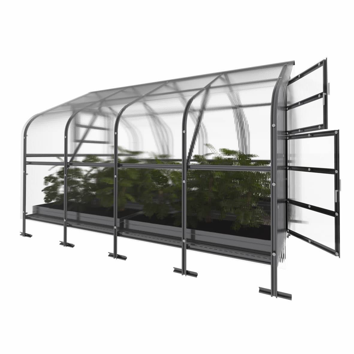 KLASIKA GREENHOUSES - Serre KLASIKA*DROP 10m2, 2,5m x 4m, 6 mm avec revêtement en polycarbonate - Image 4