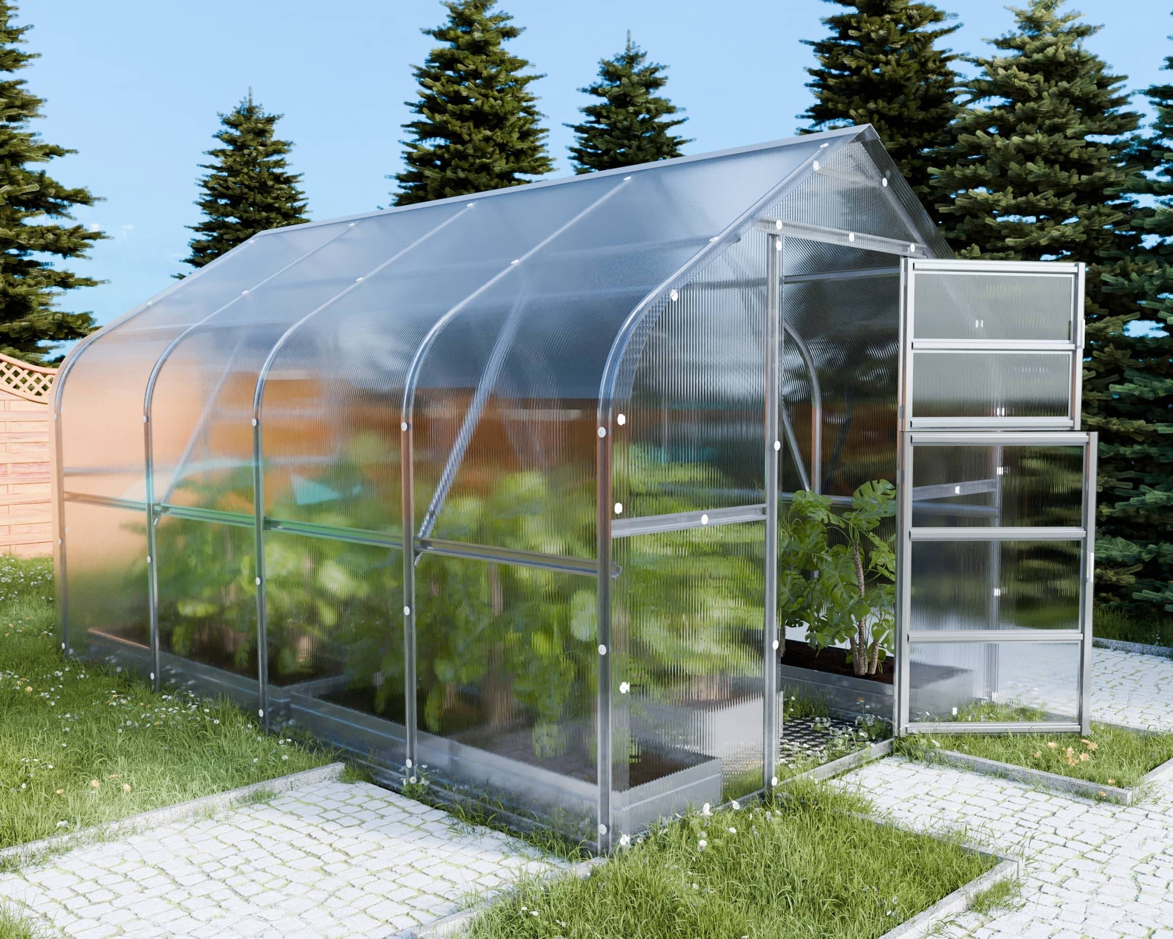 KLASIKA GREENHOUSES - Serre KLASIKA*DROP 10m2, 2,5m x 4m, 6 mm avec revêtement en polycarbonate - Image 1