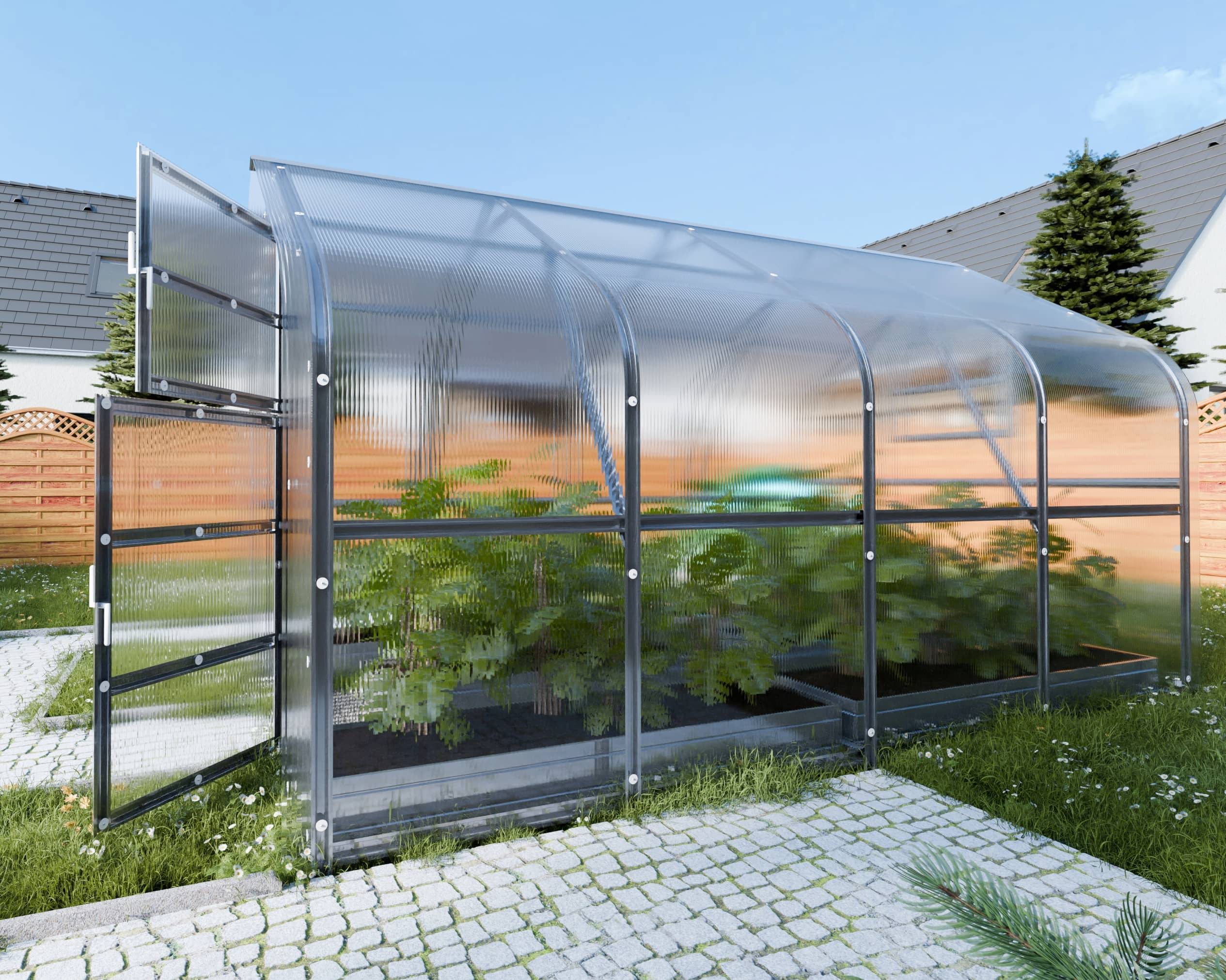 KLASIKA GREENHOUSES - Serre KLASIKA*DROP 10m2, 2,5m x 4m, 6 mm avec revêtement en polycarbonate - Image 3