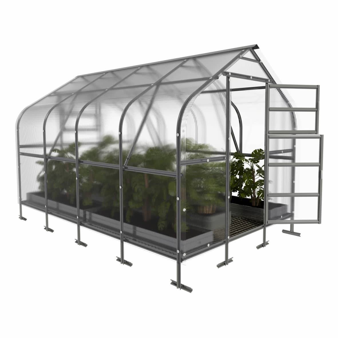 KLASIKA GREENHOUSES - Serre KLASIKA*DROP 10m2, 2,5m x 4m, 6 mm avec revêtement en polycarbonate - Image 6
