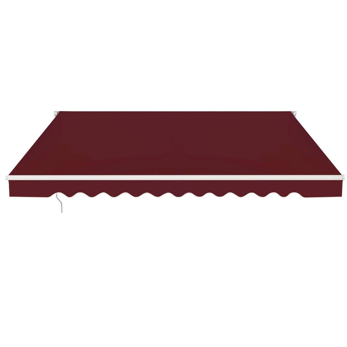 Helloshop26 - Store banne de balcon rétractable 3 x 2,5m tissu résistant aux uv et à l'eau angle réglable 5-35° vin rouge - Imagen 1