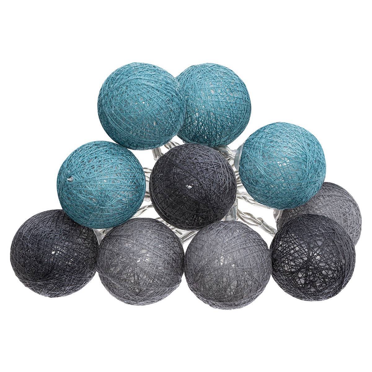 Atmosphera - Guirlande Led pile 10 boules "Winter" D6 - Atmosphera Créateur d'intérieur