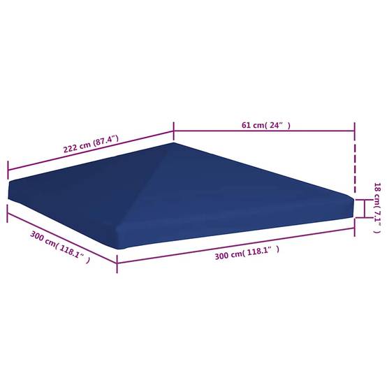 Pergola polyester bleu 3 x 3 m - Prolenta premium p338.3 - Image 6