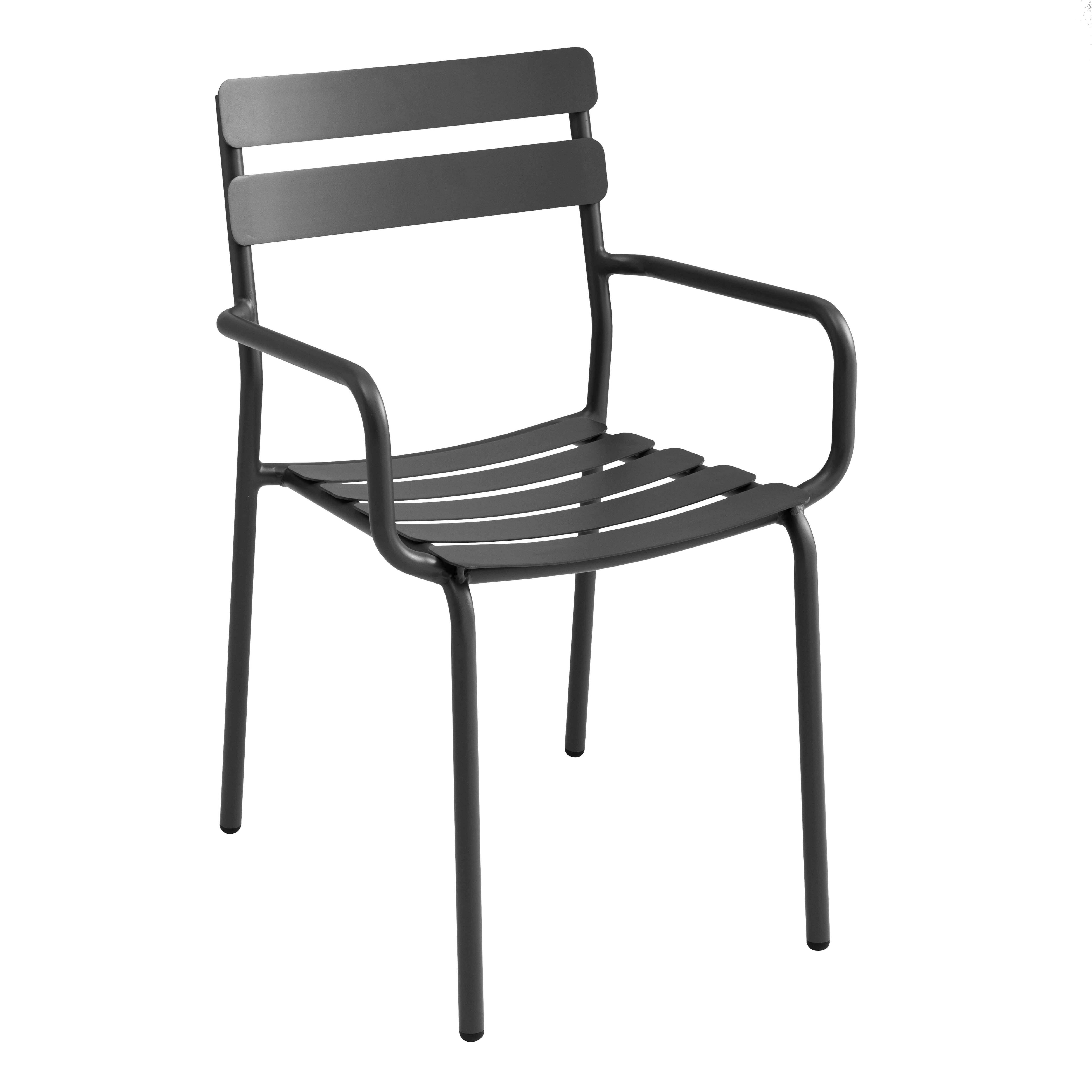 Oviala - Fauteuil de terrasse en aluminium noir Almada - Oviala - Imagen 1
