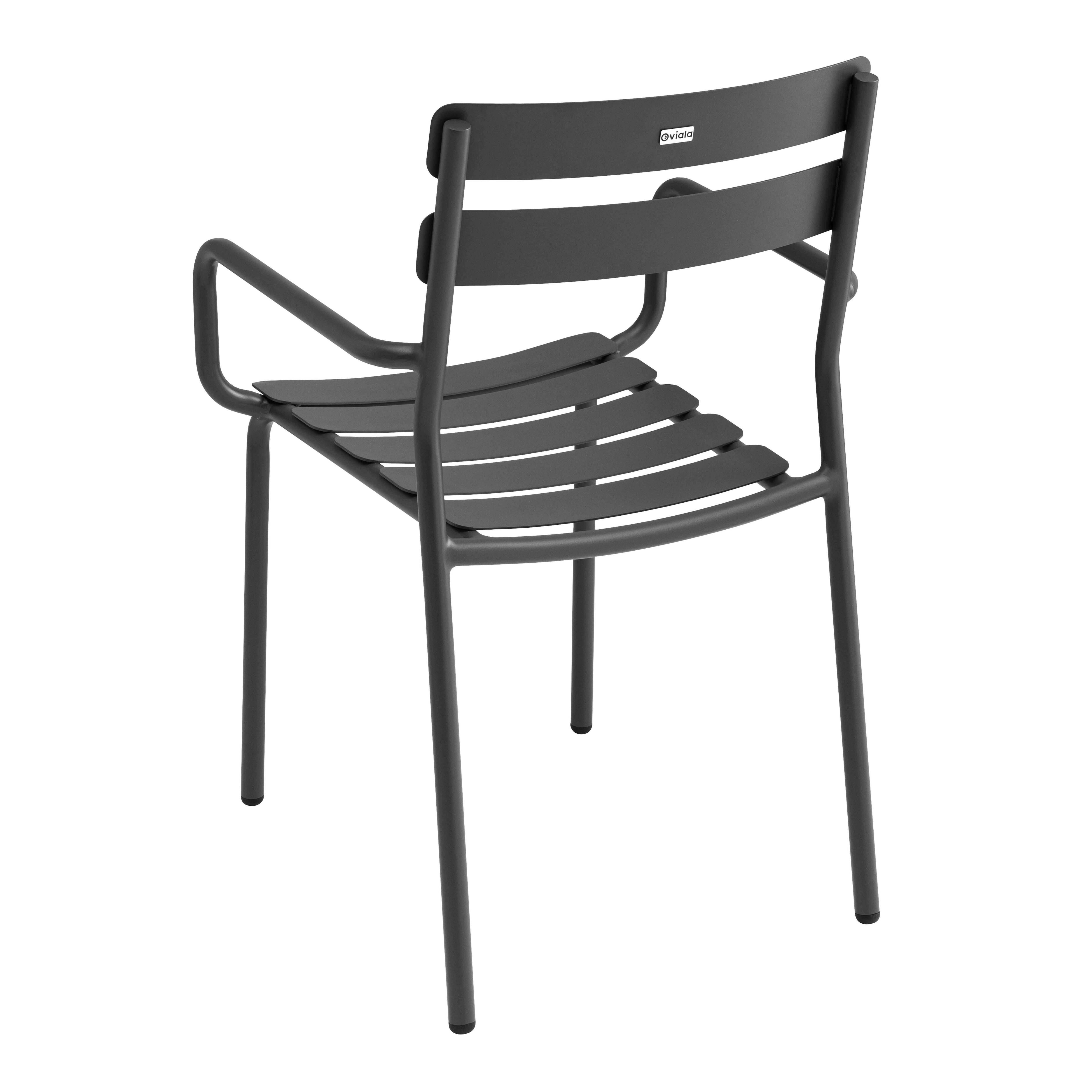 Oviala - Fauteuil de terrasse en aluminium noir Almada - Oviala - Imagen 4